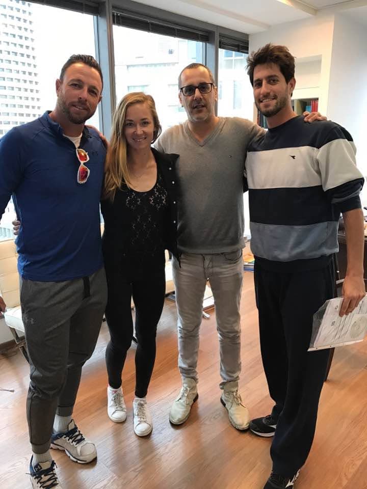 עו״ד יניב גביש עם אמיר וינטרוב, נועם אוקון ויוליה גלושקו